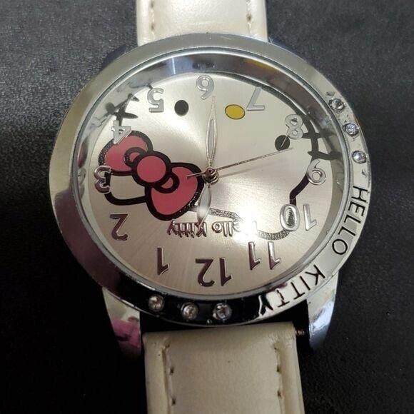 Cream and silver tone Hello Kitty watch - Picture 4 of 12